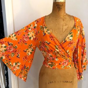 Crop wrap top